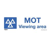 Sealey SS50P10 Warning Safety Sign - Mot Viewing Area - Rigid Plastic - Pack Of 10