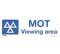 Sealey Self Adhesive Vinyl MOT Viewing Area Sign 300mm 100mm Standard