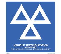 Sealey SS51A1 MOT Testing Station - Warning Safety Sign - Aluminium Composite
