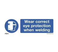 Sealey SS54V1 Mandatory Safety Sign - Wear Eye Protection When Welding - Self-Adhesive Vinyl