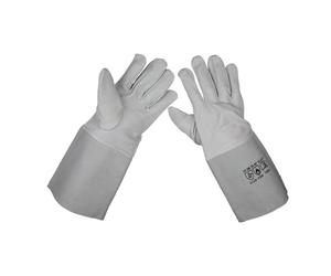 Sealey SSP142 Pair TIG Goat Skin Leather Welding Welders Hand Gauntlets Gloves