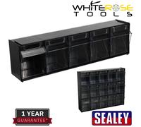 Sealey Stackable Cabinet Box 5 Bins Organiser Tilting Freestanding Wall Mounted