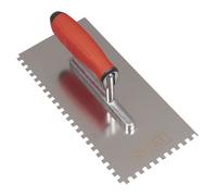 Sealey Stainless Steel 270mm Notch Trowel Rubber Handle 6mm T7806