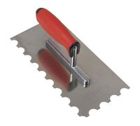 Sealey Stainless Steel 270mm Semicircle Tooth Trowel Rubber Handle T6701