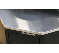 Sealey Stainless Steel Corner Worktop 930mm Apms19