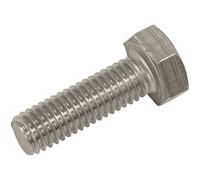 Sealey Stainless Steel Hex Head Set Screw DIN 933 - M8 X 25 A2 Pack of 50