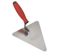 Sealey T1205 Stainless Steel Triangular Brick Trowel - Rubber Handle 180Mm