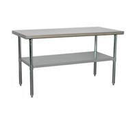 Sealey Stainless Steel Workbench 1.5 Meters Work Top 100Kg Capacity Ap1560Ss