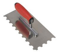 Sealey T6701 Stainless Steel 270Mm Semicircle Tooth Trowel - Rubber Handle - Aluminium Foot