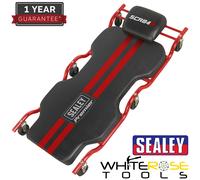 Sealey Steel Creeper with 6 Wheels & Headrest Deluxe Seat Stool Workshop Garage
