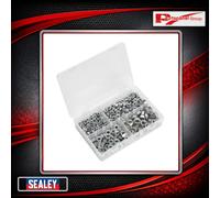 Sealey Steel Nut Assortment 320pc 1/4"-1/2" Imperial UNF DIN 934 AB029SN