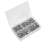 Sealey Steel Nut Assortment 320pc 1/4"-1/2" Imperial UNF DIN 934 AB029SN
