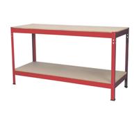Sealey Steel Workbench Wooden Top Tool Storage Workshop Garage Workstation 1.53m