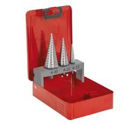 HSS M2 Step Drill Bit Set 3pc Double Flute