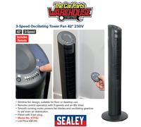 Oscillating Tower Fan 3-Speed 42" 230V