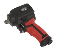 Sealey Stubby Air Impact Wrench 1/2D Twin Hammer Torque 800lb.ft 1080Nm SA6002S