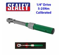 Sealey 1/4" Drive Calibrated Micrometer Style Torque Wrench, 5Nm To 25Nm, STW901