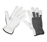 Sealey Super Cool Hide Breathable Work Gloves Grey L