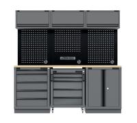 Sealey Superline Black Storage System Rubber Wood Worktop 2.04m APMSBESTACK03W