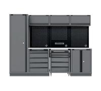 Sealey Superline Black Storage System & Stainless Worktop 2.64m APMSBESTACK02SS