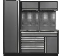 Sealey Superline PRO 1.96m Storage System Modular Wall & 7 Drawer Floor Cabinet
