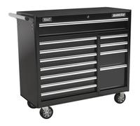 Sealey Rollcab 12 Drawer with Ball Bearing Slides Heavy Duty - Black