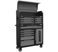 Sealey Superline Pro® 12 Drawer & Cupboard Toolchest Stack - Grey - AP1080GR