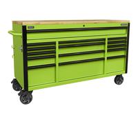 15 Drawer Mobile Trolley with Wooden Worktop 1549mm