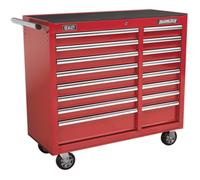 Sealey Superline Pro 16 Drawer Heavy Duty Roller Cabinet Red