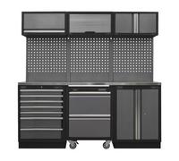 Sealey Superline Pro 2.04M Storage System Stainless Steel Worktop Apmsstack12Ss