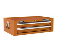Sealey Tool Chest Superline Pro Mid 2-Drawer, Ball Bearing Runners, Orange