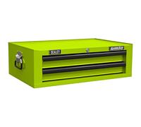 Sealey Superline Pro 2 Drawer Mid Tool Chest Hi Vis Green