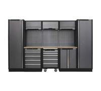 Sealey Superline PRO® 3.2m Storage System - Wood Worktop APMSSTACK03W