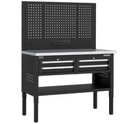 Sealey Superline PRO® Modular Workbench with 4 Drawers Stainless Steel Worktop Adjustable Height 1265mm - APMWB50COMBO2SS