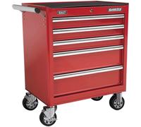 Rollcab 5 Drawer with Ball-Bearing Slides - Red