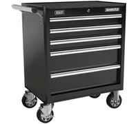 Sealey Superline Pro 5 Drawer Heavy Duty Roller Cabinet Black