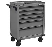 Sealey Superline Pro 6 Drawer Roller Cabinet with Vice Mounting Base Grey / Black