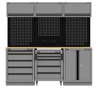 Sealey Superline Pro Black Edition Rubber Wood Worktop Storage System Combo