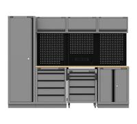 Sealey Superline Pro Black Edition Rubber Wood Worktop Storage System Combo