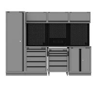 Sealey Apmsbestack02Ss Superline Pro Black Edition Storage System With Stainless Worktop 2.64M