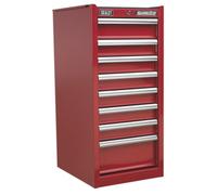 Hang-On Chest 8 Drawer with Ball-Bearing Slides - Red