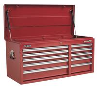 Sealey Superline PRO Heavy-Duty Topchest 10 Drawer Tool Chest Storage Lock Red