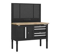 Sealey Superline PRO® Modular Workbench with 4 Drawers & Cupboard Wooden Worktop Adjustable Height 1265mm - APMWB50COMBO1W