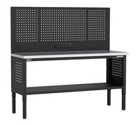 Sealey Superline PRO® Modular Workbench with Pegboard Back Panel Stainless Steel Worktop Adjustable Height 1830mm - APMWB72COMBOSS