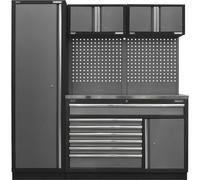 Sealey Superline Pro MSS Stainless Steel Worktop Storage System 1960mm 460mm 2000mm