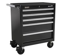 Sealey AP33459B Rollcab 5 Drawer with Ball Bearing Runners - Black
