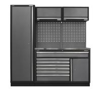 Sealey Superline Pro MSS Stainless Steel Worktop Storage System 1960mm 460mm 2000mm