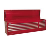 Sealey Topchest 10 Drawer with Ball-Bearing Slides Heavy-Duty - Red AP6610