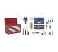 Sealey Superline PRO® Topchest 5 Drawer with 139pc Tool Kit - Red