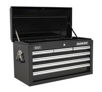 Sealey Topchest 6 Drawer with Ball Bearing Runners - Black Tool Chest AP33069B